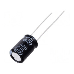 Condensator electrolitic THT 10uF 160VDC Ø8x11,5mm ±20% | Electronic-mag.ro | Componente Electronice