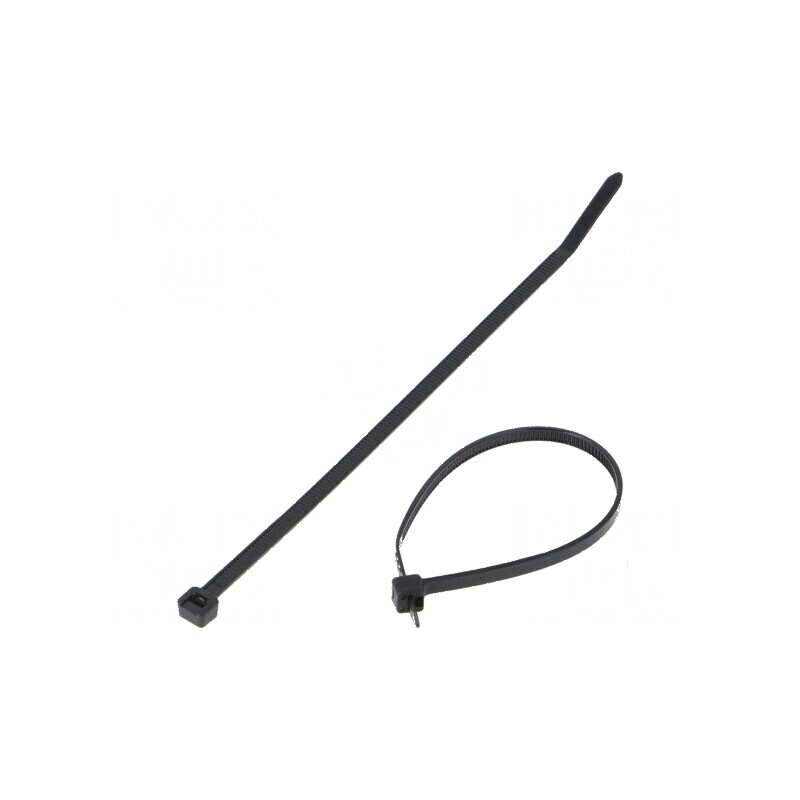 Colier de strângere poliamidă L: 142mm W: 3,6mm 178N negru | Electronic-mag.ro | Componente Electronice