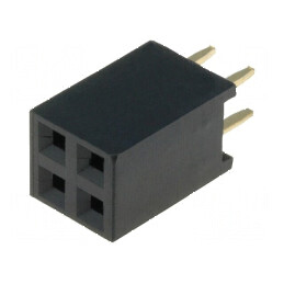 Conector şiruri pini soclu mamă 4 PIN 2,54mm THT 2x2 | Electronic-mag.ro | Componente Electronice