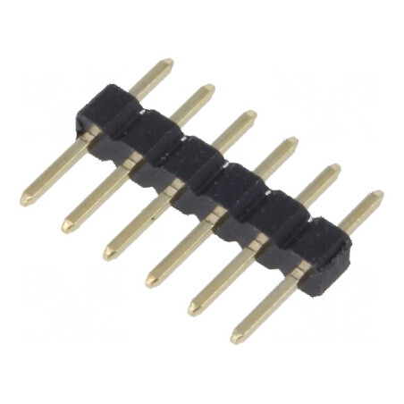 Conector şiruri pini tată 1x6 PIN 6 drept 2mm THT | Electronic-mag.ro | Componente Electronice