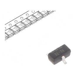 Tranzistor N-MOSFET 60V 0,3A 150mW SC75 ESD | Electronic-mag.ro | Componente Electronice
