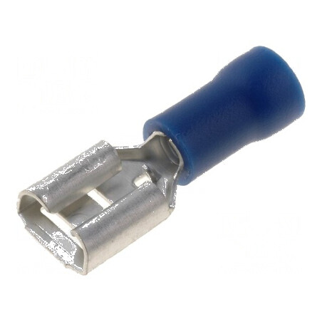 Terminal plat 6,3mm mamă 1,5-2,5mm² crimpat pe cablu | Electronic-mag.ro | Componente Electronice