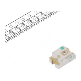 LED SMD 0805 Galben-Verde 17-23mcd 2x1,25mm 140° 20mA 60mW | Electronic-mag.ro | Componente Electronice