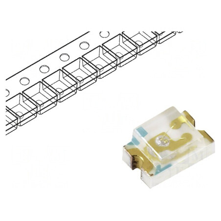LED SMD 3215 galben-verde 10-15mcd 3,2x1,5x1mm 130° 20mA | Electronic-mag.ro | Componente Electronice