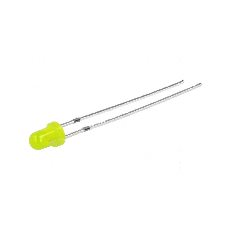 LED 3mm galbenă 30mcd 30° convex | Electronic-mag.ro | Componente Electronice