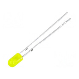 LED 3mm galbenă 10-20mcd 30° convex | Electronic-mag.ro | Componente Electronice