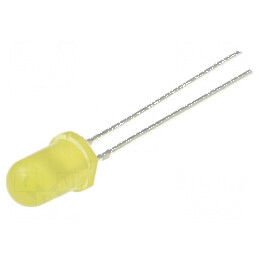LED 5mm galben 15-20mcd 30° convex | Electronic-mag.ro | Componente Electronice