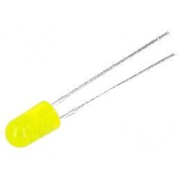 LED 5mm galbenă 100-150mcd 30° convex | Electronic-mag.ro | Componente Electronice
