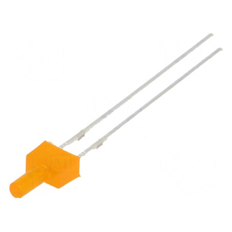 LED portocalie 2mm 150-220mcd 90° THT plat | Electronic-mag.ro | Componente Electronice