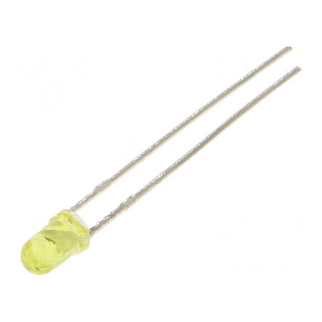 LED 3mm galben 220mcd 30° convex | Electronic-mag.ro | Componente Electronice