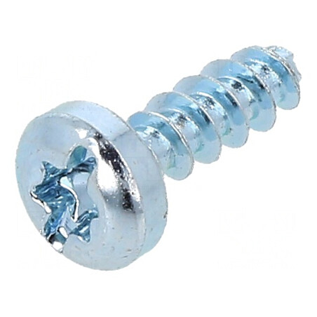 Șurub pentru plastic 4x12 mm Cap rotund crestat Torx zincat | Electronic-mag.ro | Componente Electronice