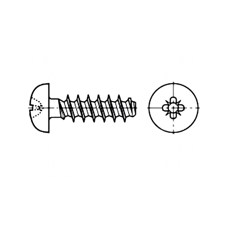 Şurub pentru plastic 3x6 Cap rotund Pozidriv PZ1 oţel zincat | Electronic-mag.ro | Componente Electronice Şurub pentru plastic 3x6 Cap rotund Pozidriv PZ1 oţel zincat | Electronic-mag.ro | Componente Electronice