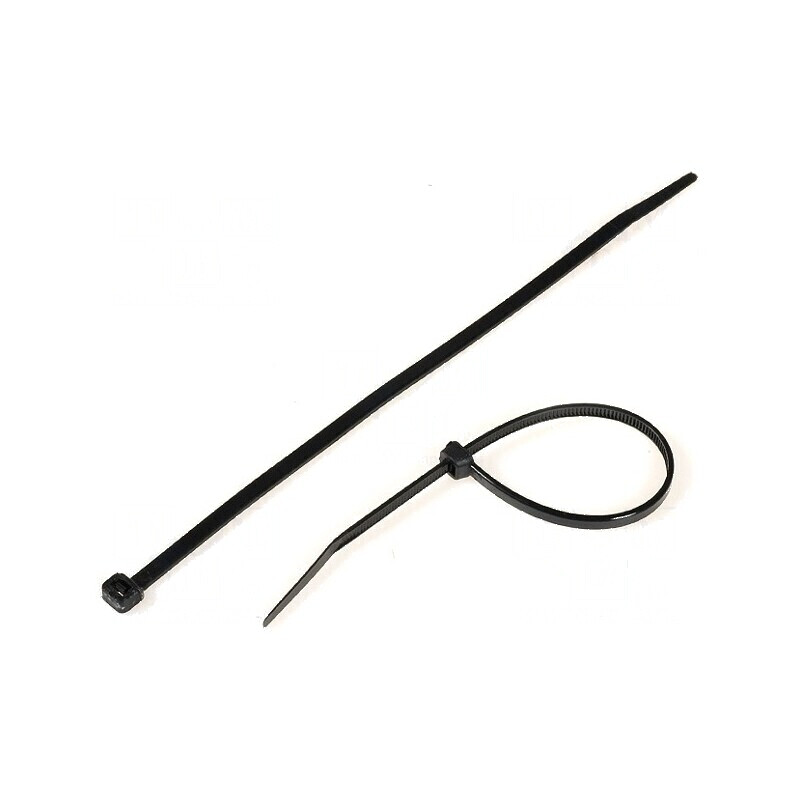 Colier de strângere poliamidă negru 203mm x 4,6mm 215,5N | Electronic-mag.ro | Componente Electronice