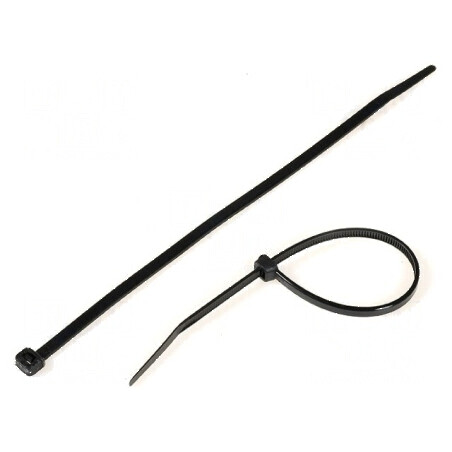 Colier de strângere poliamidă negru 203mm x 4,6mm 215,5N | Electronic-mag.ro | Componente Electronice