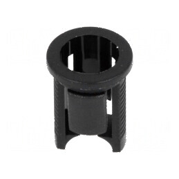 Montură LED 5mm monobloc neagră UL94V-2, L: 9,8mm | Electronic-mag.ro | Componente Electronice