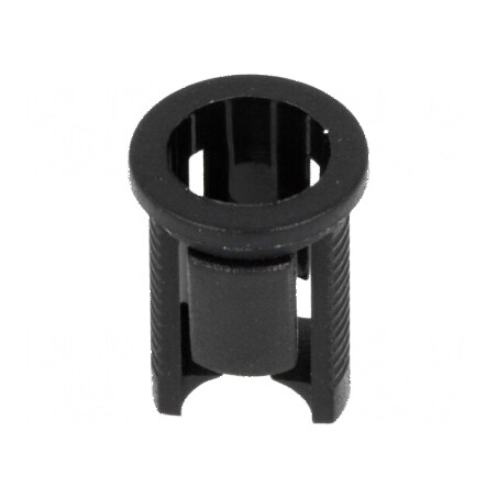 Montură LED 5mm monobloc neagră UL94V-2, L: 9,8mm | Electronic-mag.ro | Componente Electronice