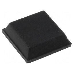 Picioruş autoadeziv negru din gumă 12,5mm x 9,5mm x 4mm | Electronic-mag.ro | Componente Electronice
