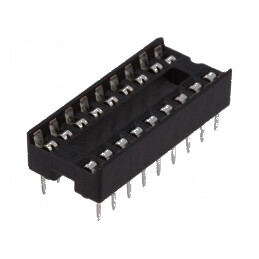 Soclu DIP18 pentru circuite integrate, 7,62mm, THT, Raster 2,54mm | Electronic-mag.ro | Componente Electronice