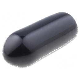 Cap de protecție Corp neagră PVC Soft 3,2mm Øint, 10mm L | Electronic-mag.ro | Componente Electronice