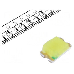 LED SMD 0805 Alb Rece 600mcd 7000K 130° 20mA 2,8-3,6VDC | Electronic-mag.ro | Componente Electronice