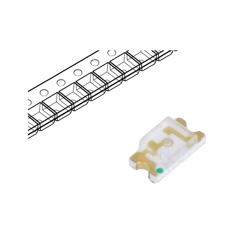 LED SMD 1206 Albastru 120mcd 3.2x1.6x1.1mm 20mA 140° | Electronic-mag.ro | Componente Electronice
