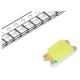 LED SMD 1206 Alb Rece 500mcd 7000K 20mA 140° | Electronic-mag.ro | Componente Electronice