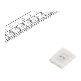 LED SMD 2835 galben 1550-1750mcd 3,5x2,8x1,9mm | Electronic-mag.ro | Componente Electronice