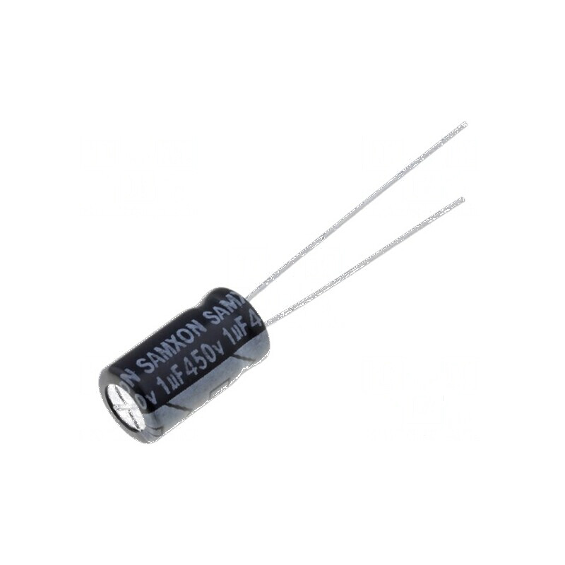 Condensator electrolitic THT 1uF 450VDC Ø6,3x11mm ±20% 1000h | Electronic-mag.ro | Componente Electronice Condensator electrolitic THT 1uF 450VDC Ø6,3x11mm ±20% 1000h | Electronic-mag.ro | Componente Electronice