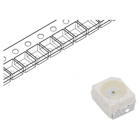 LED SMD PLCC2 verde 12,1-30,3mlm 3,55-11,2mcd 3x3,4x2,1mm | Electronic-mag.ro | Componente Electronice