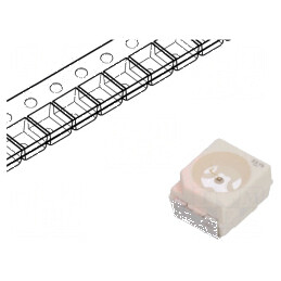 LED SMD 3528 Roșie 15-30lm 4,5-9mcd 3,4x3x2,1mm 120° | Electronic-mag.ro | Componente Electronice