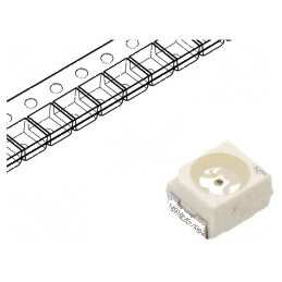 LED SMD 3030 PLCC2 Roșie 4,5-18mcd 120° 2mA 3x3x2,1mm | Electronic-mag.ro | Componente Electronice