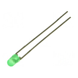 LED 3mm Verde 5,6÷85mcd 40° Convex | Electronic-mag.ro | Componente Electronice