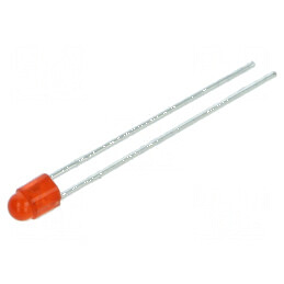 LED 3mm roșie 110-400mcd 50° convex | Electronic-mag.ro | Componente Electronice