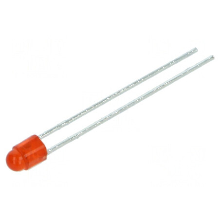 LED 3mm roșie 110-400mcd 50° convex | Electronic-mag.ro | Componente Electronice