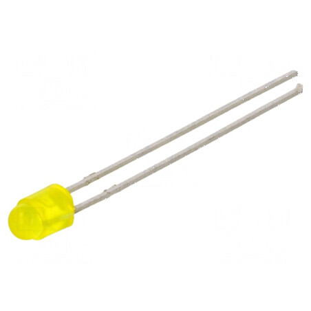 LED 3mm galben 180-880mcd 50° convex 2-2,4V | Electronic-mag.ro | Componente Electronice