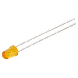 LED 3mm Portocalie 65-180mcd 45° Convex | Electronic-mag.ro | Componente Electronice