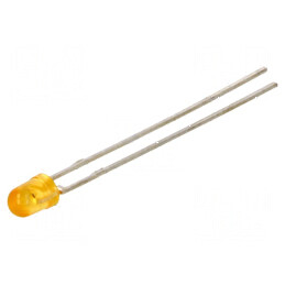 LED 3mm ambră 140-680mcd 65° convex | Electronic-mag.ro | Componente Electronice