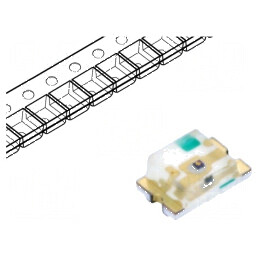 LED SMD 0805 Verde 18-35mcd 2x1,25x0,8mm 130° 2-2,4V 20mA | Electronic-mag.ro | Componente Electronice