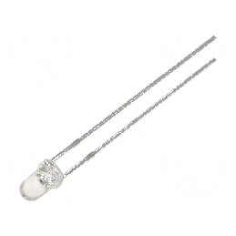 LED 3mm roșie 2200-4200mcd 15° convex | Electronic-mag.ro | Componente Electronice