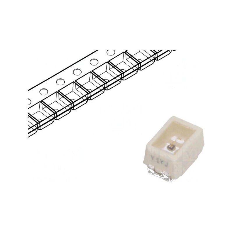 LED SMD 2014 Mini PLCC2 Galben 480-950lm 140-280mcd 120° | Electronic-mag.ro | Componente Electronice