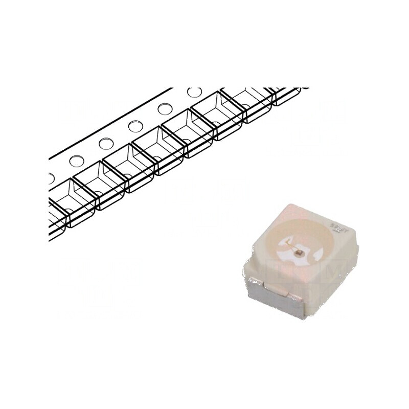 LED SMD 3528 PLCC2 galben 20-30lm 5,6-14mcd 3,4x3x2,1mm | Electronic-mag.ro | Componente Electronice
