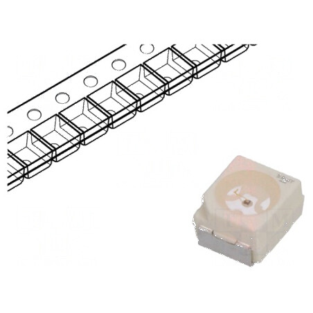 LED SMD 3528 PLCC2 galben 20-30lm 5,6-14mcd 3,4x3x2,1mm | Electronic-mag.ro | Componente Electronice
