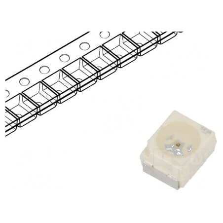 LED SMD 3528 PLCC2 galbenă 30-60lm 9-22,4mcd 3,4x3x2,1mm | Electronic-mag.ro | Componente Electronice
