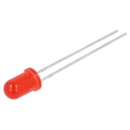 LED 5mm roșie 250mcd 45° convexă | Electronic-mag.ro | Componente Electronice