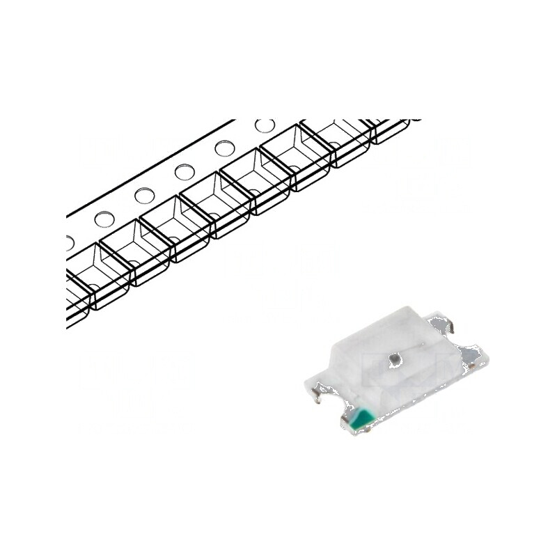 LED SMD 1206 galben-verde 20-45mcd 3,2x1,6x0,8mm 120° 20mA | Electronic-mag.ro | Componente Electronice