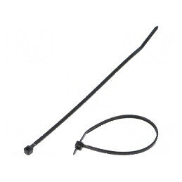 Colier de strângere poliamidă 80N negru L: 142mm W: 2,5mm | Electronic-mag.ro | Componente Electronice