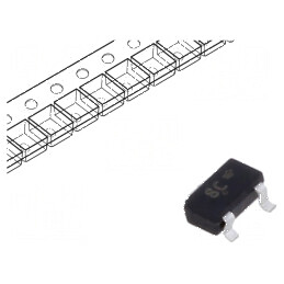 Tranzistor NPN Bipolar BRT 50V 0,1A 0,23W SC59 R1 47kΩ | Electronic-mag.ro | Componente Electronice