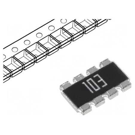 Rezistor multipolar Y SMD 10kΩ ±5% 4 rezistori | Electronic-mag.ro | Componente Electronice