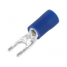 Furcă M3 Ø 3,2mm 1,5-2,5mm² crimpată pe cablu izolată | Electronic-mag.ro | Componente Electronice