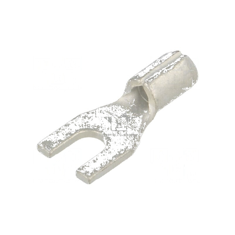 Vârf furcă M2,5 neizolat 0,5-1mm2 crimpat pe cablu cositorit | Electronic-mag.ro | Componente Electronice